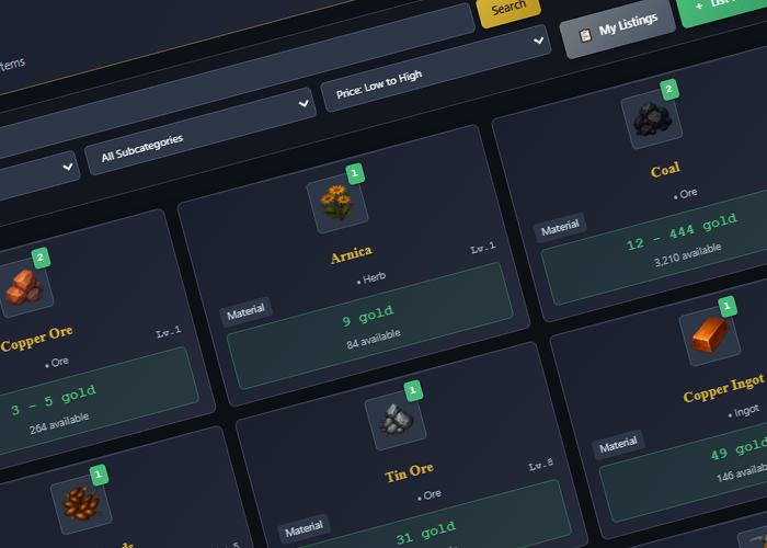 Marketplace Interface